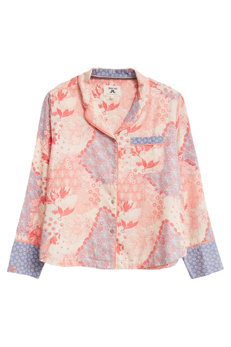 NINA WOVEN PJ SHIRT CORAL PR by White Stuff