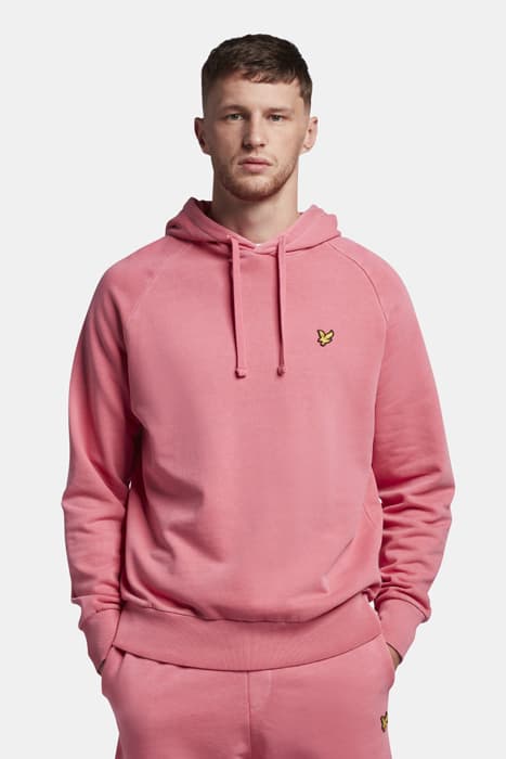 PIGMENT DYE HOODIE ELECTRIC PINK by Lyle & Scott