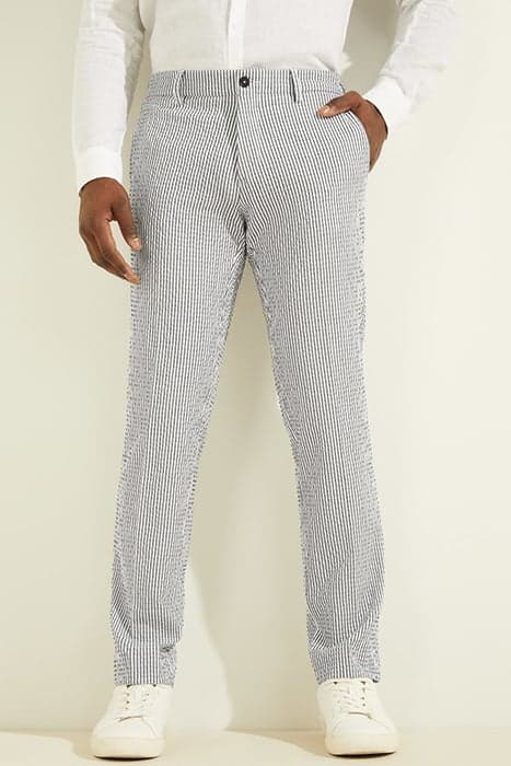 URBAN CHINO REGULAR WHITE/NAVY STRIPES by Marciano by Guess