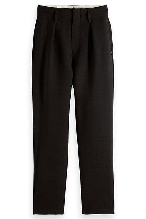 HIGH RISE TAPERED PANTS BLACK by Scotch & Soda