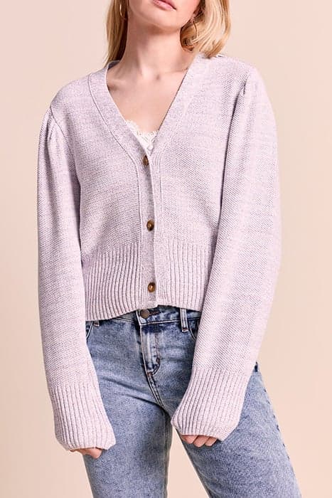 TACOMA - ECRU FANCY KNIT CARDIGAN ECRU by ONE STEP