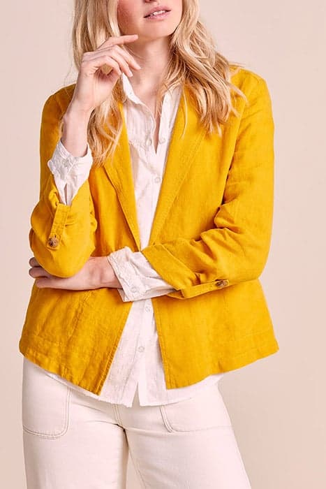 VOYELLE - HONEY LINEN SUIT JACKET HONEY by ONE STEP