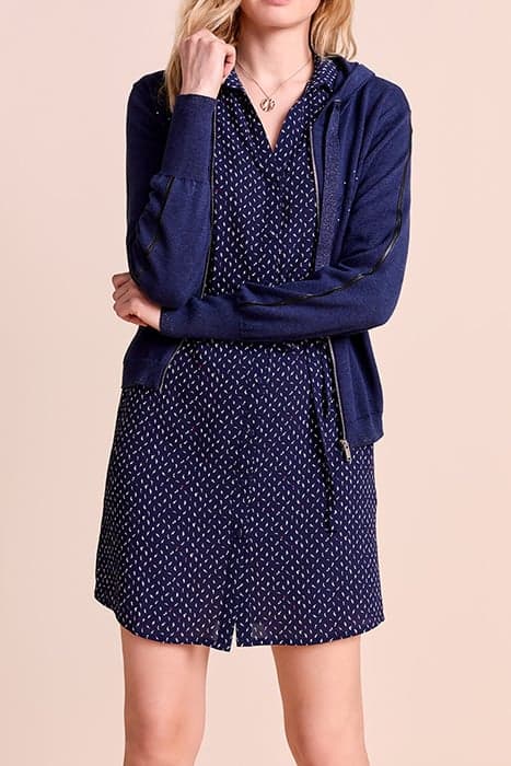 RONNY - NAVY SHIRT DRESS WITH MINIMALIST PRINT NAVY by ONE STEP