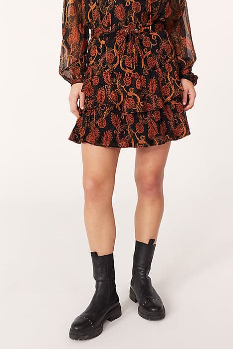 SAND ROSE PRINT SKIRT BLACK by IKKS