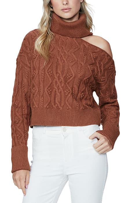 CROPPED CABLE KNIT RAUNDI ARGAN OIL by PAIGE