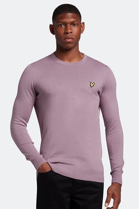 COTTON MERINO CREW JUMPER BILLBOARD PURPLE by Lyle & Scott