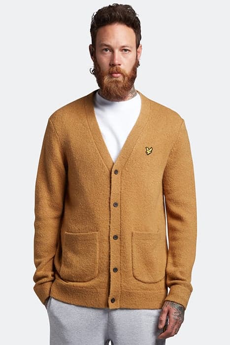 BRUSHED CARDIGAN ANNIVERSARY GOLD by Lyle & Scott