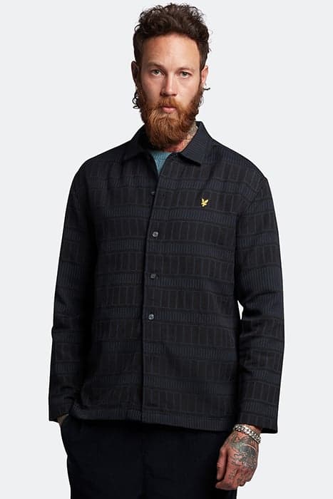 GRID OVERSHIRT DARK NAVY/JET BLACK by Lyle & Scott