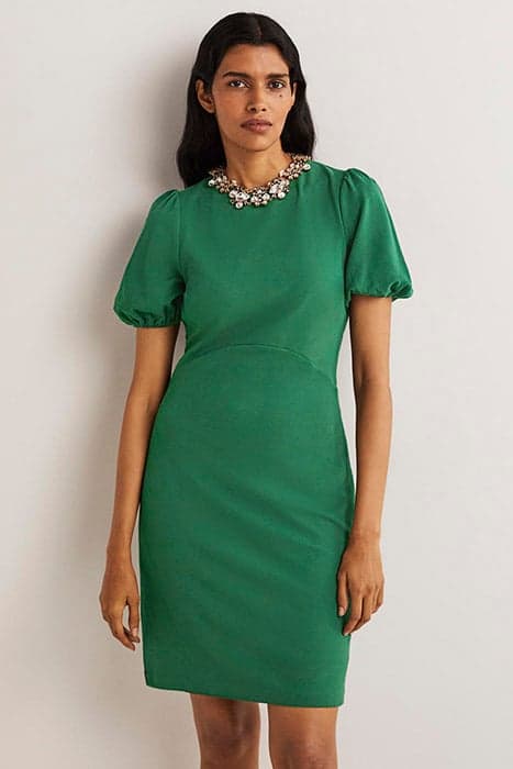 CUT OUT JERSEY MINI DRESS GRN by Boden