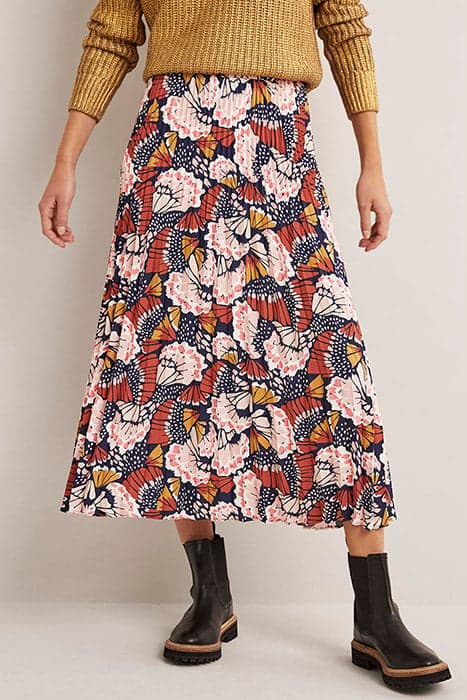 PLEATED CREPE MIDI SKIRT MPT by Boden