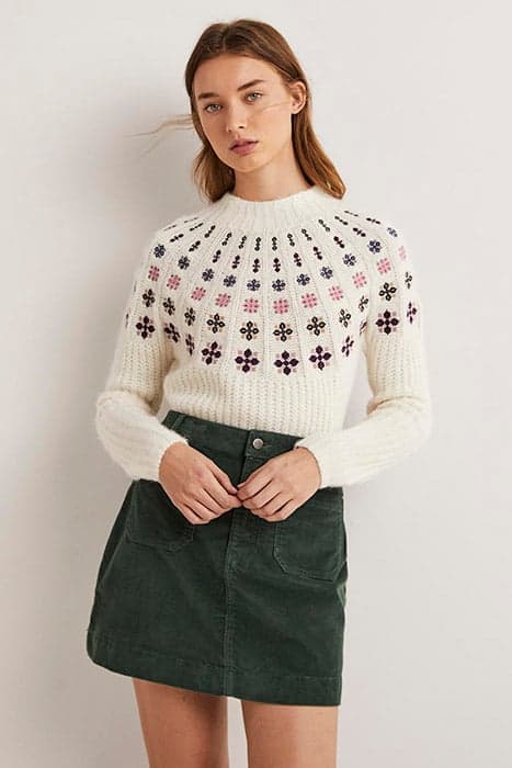 FLUFFY EMBROIDERED JUMPER IVO by Boden