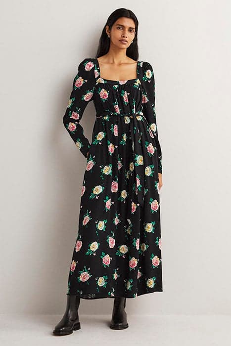 SQUARE NECK MAXI DRESS BLK by Boden