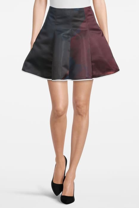 A-LINE MINI SKIRT BORDEAUX/NAVY by Marcell von Berlin