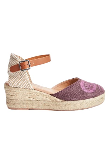 ESPADRILLE CLOSED TOE WEDGE DK PURPLE by White Stuff