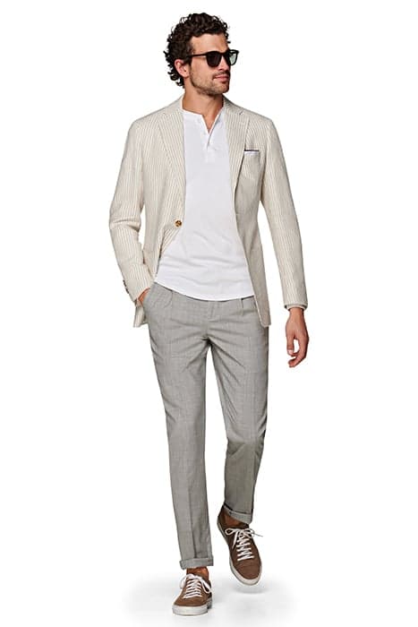 Light Brown Striped Havana Blazer by Suitsupply