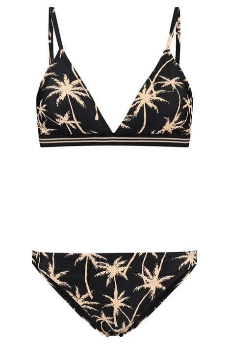 LADIES ROMY BIKINI SET VACATION PALM BLACK by Shiwi