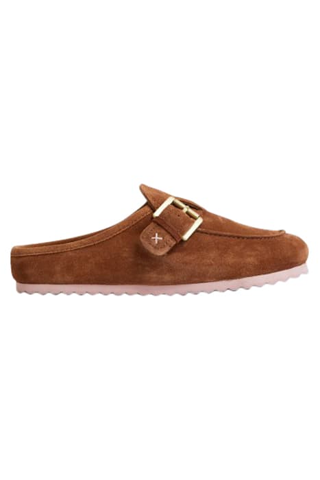 BACKLESS SUEDE FOOTBED MID TAN by White Stuff