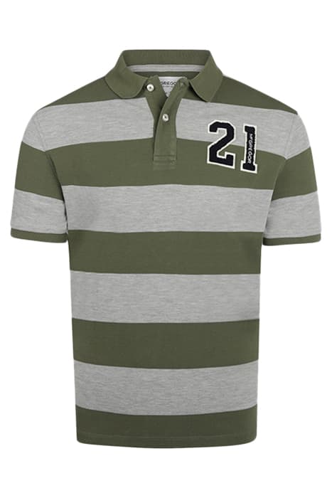 STRIPE HERITAGE 21 POLO RF OLIVE by McGregor