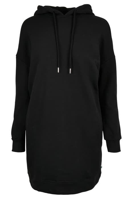 LADIES ORGANIC OVERSIZED TERRY HOODY DRESS BLACK by Urban Classics