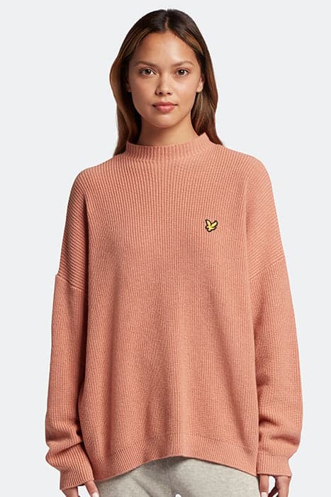 MOCK NECK JUMPER W795 DUSTY PEACH by Lyle & Scott