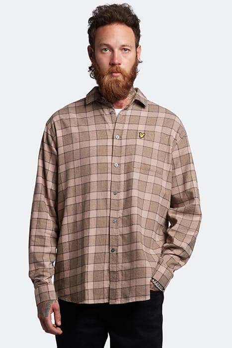 CHECK OVERSHIRT W785 MAUVE DUSK by Lyle & Scott