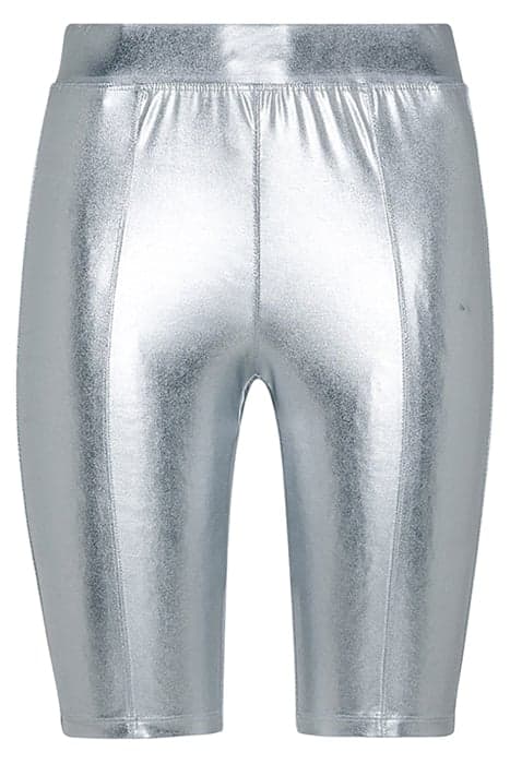 LAMINATED STRETCH SLIM FIT SHORTS SILVER by forte_forte