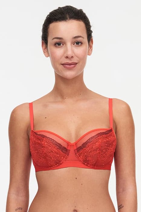 NEELA - HALF-CUP BALCONY BRA BRIGHT POPPY / FIG by Passionata