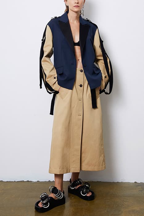 STRAP COAT NAVY BEIGE by Frenken