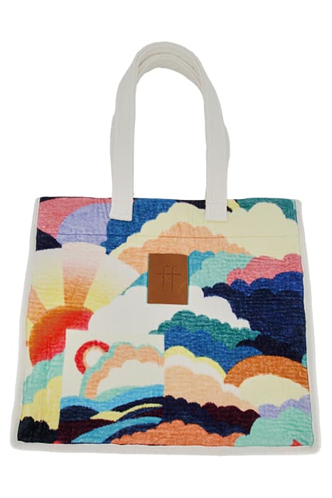 "UP ABOVE IN THE SKY" TERRY BEACH BAG SUNSET by forte_forte