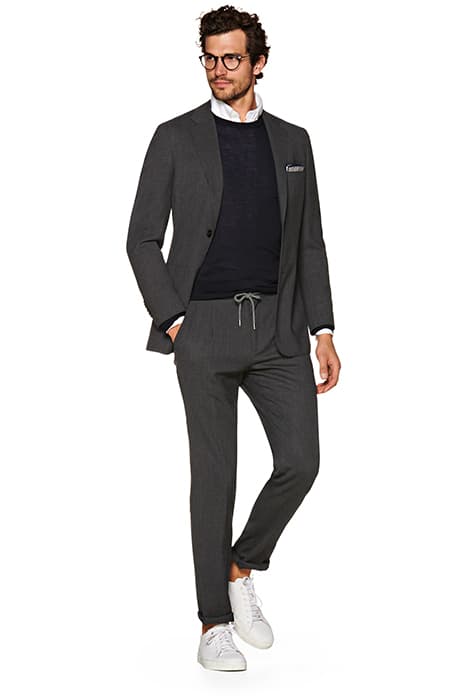 DARK GREY DRAWSTRING AMES TROUSERS by Suitsupply