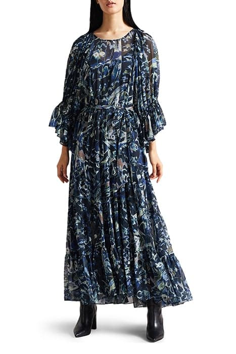 FIRELLA OVERSIZED MIDAXI DRESS WITH SASH TIE DK-NAVY by Ted Baker