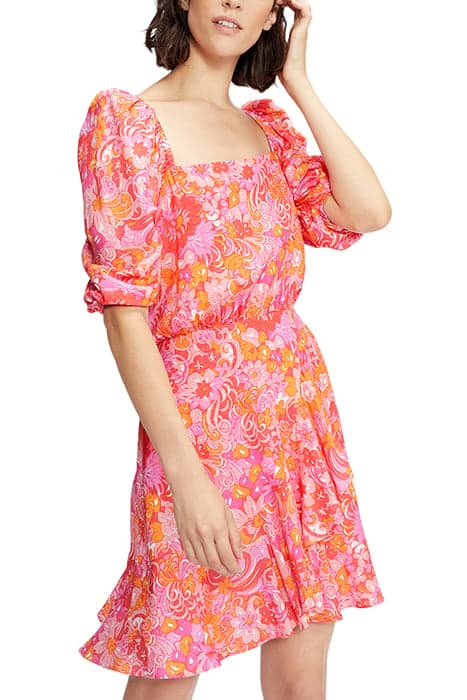 BETHHA EXAGGERATED SHOULDER DRESS BRT-PINK by Ted Baker