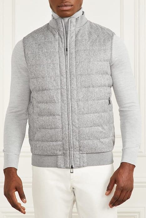 PADDED VEST GREY HERRINGBONE MEL by Marciano by Guess