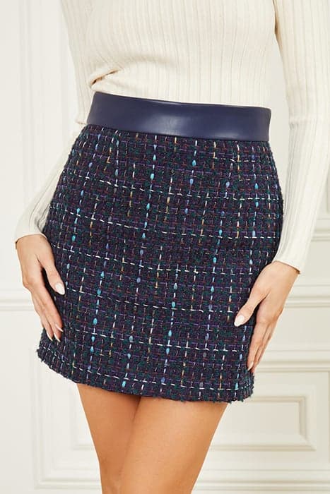 SECRET TWEED SKIRT B SATELLITE PURPLE MUL by Marciano by Guess