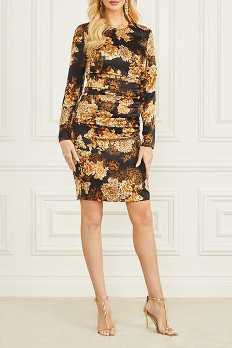 KRYSTAL DRESS SOLID AFTER DARK FLORAL PR by Marciano by Guess