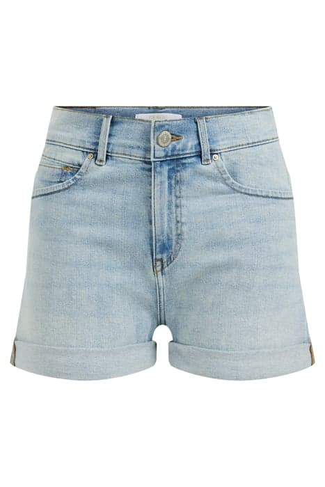 LADIES HIGH RISE DENIM SHORT WITH STRETCH LIGHT BLUE by WE Fashion