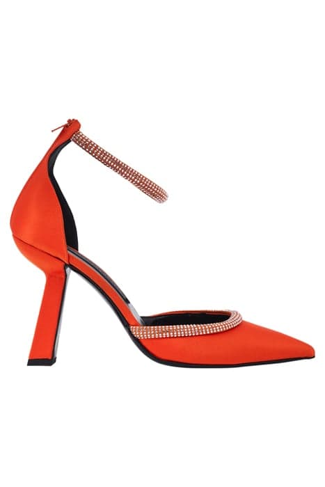 EMBELLISHED ANKLE-STRAP PUMPS FLAME by Marcell von Berlin