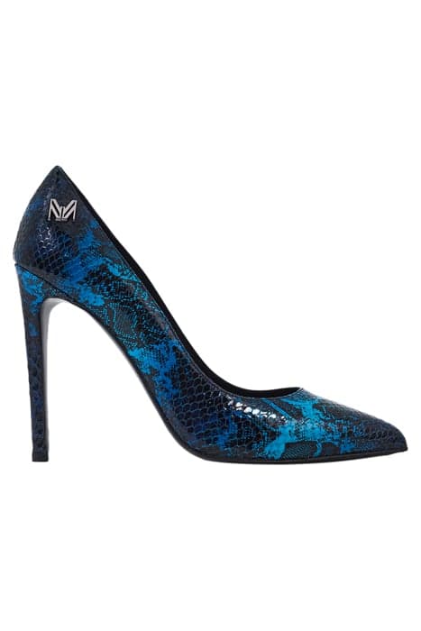 ICON LOGO PUMPS SNAKE PRINT BLUE by Marcell von Berlin