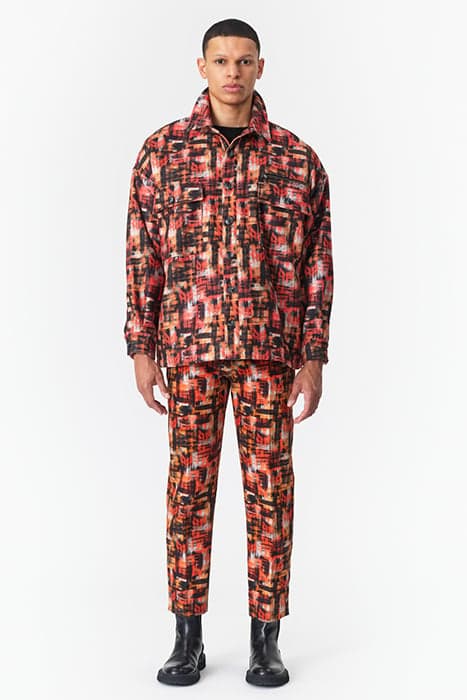 PRINTED SHIRT JACKET CHECK PRINT by Marcell von Berlin