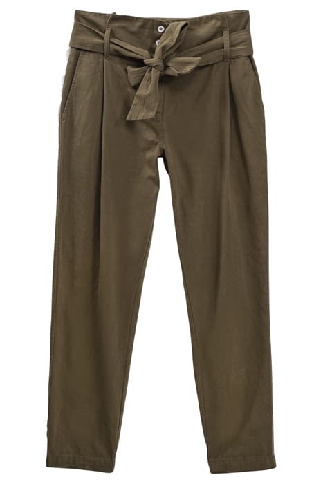 KHAKI HIGH-WAIST BOOTCUT TROUSERS by IKKS