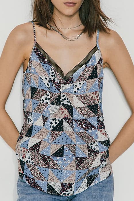 FLORAL PATCHWORK PRINT ECOVERO® VISCOSE CAMISOLE by IKKS