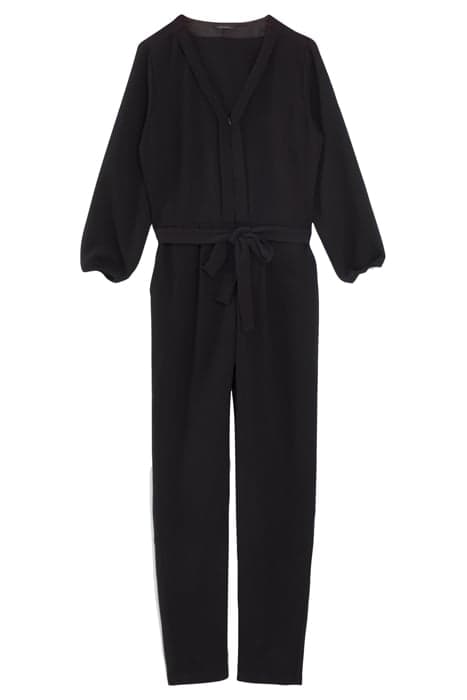 BLACK JUMPSUIT WITH REMOVABLE BELT by IKKS