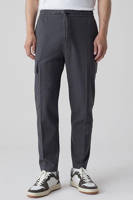 CLOSED MEN GALWAY RELAXED PANTS DARK GREY MELANGE by Closed