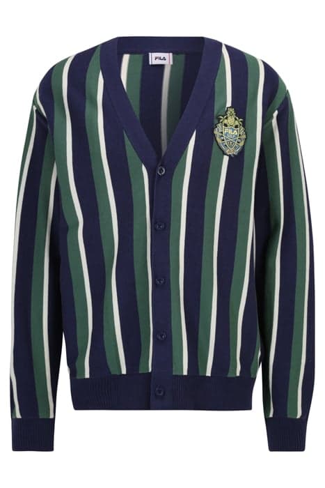 TRABITZ KNITTED CARDIGAN MEDIEVAL BLUE KNITTED STRIPES by FILA