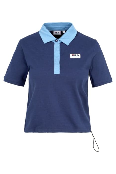 TARBECK CROPPED POLO TEE MEDIEVAL BLUE by FILA