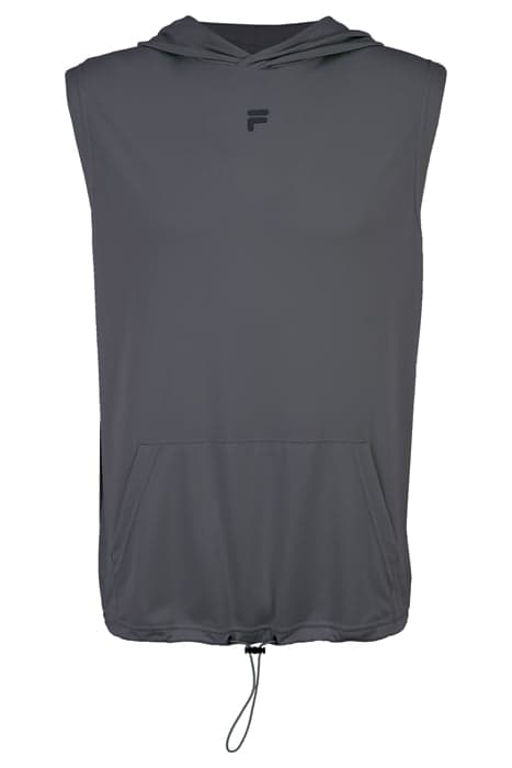 RAPALLO SLEEVELESS HOODY IRON GATE by FILA