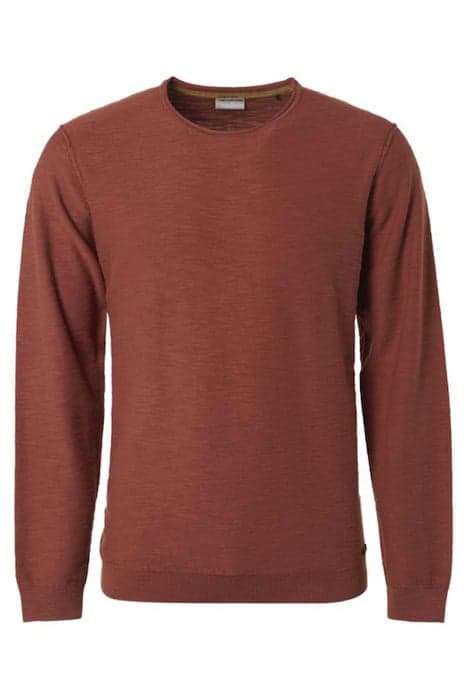 PULLOVER CREWNECK SLUB GARMENT DYED + STONE WASHED BRANDY by No Excess