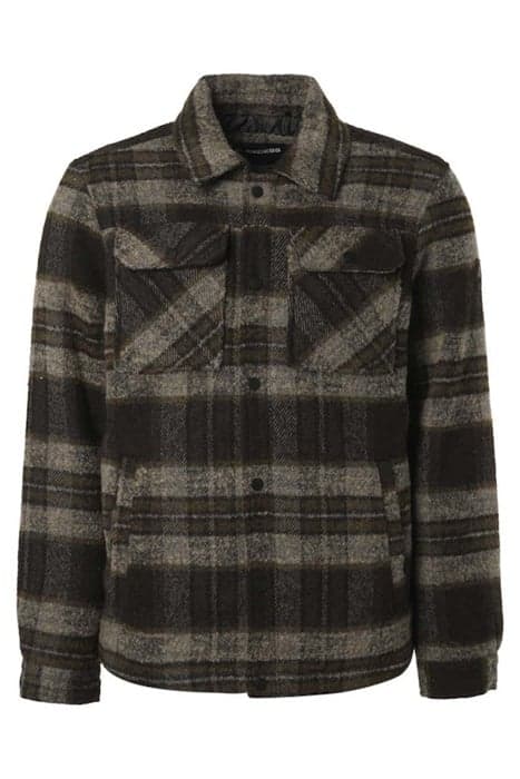 JACKET SHORT FIT KNITTED CHECK WITH WOOL BLACK by No Excess