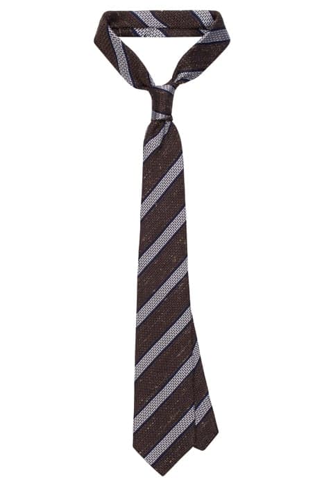 BROWN STRIPES TIE by Suitsupply