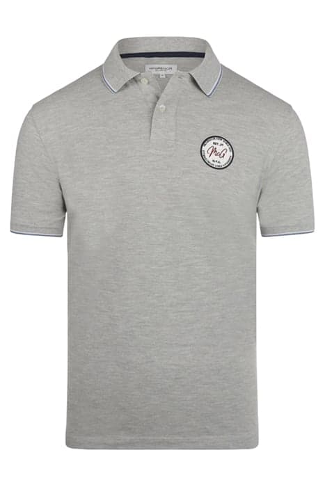 TIPPING POLO WITH BADGE RF GREY MELANGE by McGregor